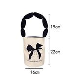 Handmade  Small unique Fashion bow-knot Bucket cloth Bag for Women Photo 8