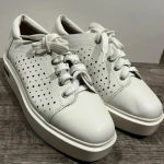 Linea Paolo Kendra White Leather Platform Sneaker 7.5 casual elegant chic sporty Photo 7