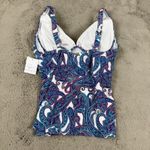 Sunsets Forever Tankini Top Regatta Paisley‎ Twist Front Swimwear 32G Blue Size 32 Photo 1