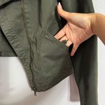 Marrakech Olive Green Moto Style Jacket with Sherpa Lining Size XS Photo 7