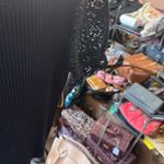 Central Park West Black Ribbed Button-Up Top. Center Park west. Size medium. Photo 4