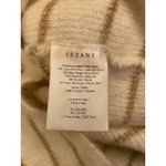Sézane SEZANE Cream Gold Stripe Mohair Alpaca Blend Cardigan Sweater XS Photo 4