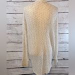 FRESHMAN Open Front Cardigan Loose Knit White/Black Photo 1