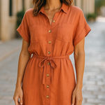 Altar'd State Altar’d State Linen Button Down Dress size M Photo 0