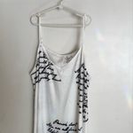 SWIMSUIT COVER UP MIDI with FRENCH PRINT WITH ADJUSTABLE STRAPS SZ MED White Photo 2