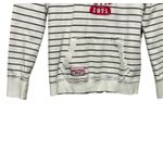 Disney Parks Women Hoodie L Gray Stripe Walt Disney World Applique Resort Cozy White Size L Photo 4