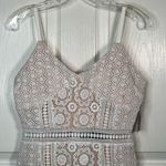 Lov Posh Sz M White Lace Mini Dress Ruffle Trim Size M Photo 1
