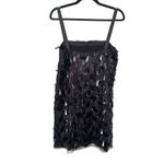 ZARA  Sequined Mesh Mini‎ Cocktail Dress Black NWT Medium Photo 2