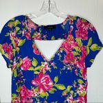 Mabel  Blue Floral V-Neck Mini Dress. Size XS Photo 1