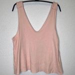 We The Free  Pink Free People Knit Cotton Tank Top NWT Sz Sm Relaxed Photo 0