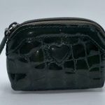 Brighton Green patent croc pouch coin pirse coinpurse w/ heart & zipper Photo 1