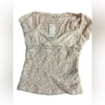 Urban Outfitters  Women's Ivory Lace Floral Crop‎ Top Size S Photo 2