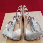 Disney  Descendants Sandals - Silver Iridescent Flats - Size 5.5 Photo 3