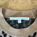 Veronica Beard  - Leopard Print Knit Crew neck Sweater in Brown & Black Photo 1