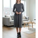 Comme des Garcons Tricot Charcoal Gray Wool Jersey Midi Dress Size Small Photo 7