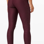 Lululemon  Size 4 Burgundy Mapped Out High Rise Tight 28"‎ Camouflage Legging Photo 0