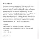 LuLus Glamorous Vibe Medium Wash Denim Two Piece Mini Dress in Size Medium Blue Photo 5