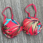 PINK - Victoria's Secret PINK Victoria’s Secret Wear Everywhere Super Push Up Bra Red Tropical 34D Photo 1