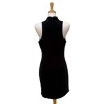 Amanda Uprichard  Mini Dress Lg Black LBD Deep V Choker Sleeveless Glam Cocktail Photo 3