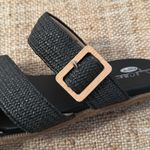 Dr. Scholls  Paradise Now Black Raffia Wood Sandal size 8.5 Photo 4