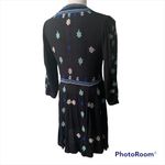 Free People  Star Gazer Embroidered Tunic Dress in Black Combo, Sz S Photo 6