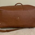 Sole Society Lacie Weekender Vegan Leather Duffle Bag, Camel, EUC Photo 8