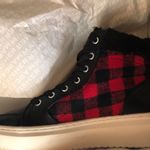 Marc Fisher Fellow Womens Red Black Check Laced Up Ankle Sneaker Size 6 … Photo 6