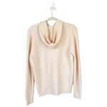 GENTLE HERD Cashmere Hoodie Sweater Waffle Knit Cream Peach Size Medium Photo 2