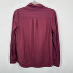 RVCA  Geometric Print Long Sleeve Button Up Shirt Burgundy Women's Size Medium Photo 11