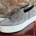 Vince Warren Grey Suede Platform Slip On Sneakers 8.5 Photo 0