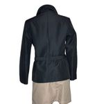 United Colors Of Benetton BENETTON Black Jacket Blazer Belted Snap Closure Lined Oversized Collar Size 44 Photo 1