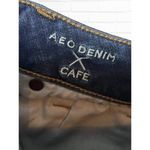 American Eagle Women's 2 Midi Rolled Hem Jean Shorts Super Stretch Denim Café Photo 5