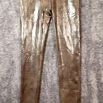 Spanx faux leather croc print leggings olive green women's size Medium Photo 0