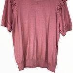 Kate Spade  Light Pink Eyelet Ruffle Short Sleeve Sweater Photo 5