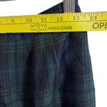 Le Suit  Petite Plaid Skirt 2 piece Suit Green Blue Black Size 8P Preppy Classic Photo 7