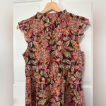 J.Crew  Ruffle V-neck Mini Dress Tropical Floral Size 2 Photo 7