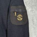 Ralph Lauren Lauren  Sweater L Black Full Zip Epaulet Mock Neck Military Preppy Photo 6