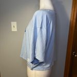 Umbro soccer Crop sporty T Shirt Light Blue Logo Casual Athleisure Top XL Photo 2