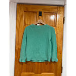 Anthropologie HWR 100% Cashmere Bow Cardigan Sweater Mint Green M Soft Luxury Feminine Preppy Photo 1