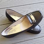Michael Kors Like New --  Black Leather Heeled Loafers Size 8M Photo 1