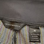 Investments Women's  Plaid Ankle Pants Size 16 Black Multi-color Photo 10