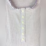 Loft XL Gingham Check Waffle Short Sleeved Lilac Purple Checkered Top Photo 1