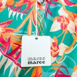 NWT Maree Maree One Shoulder Floral Print Ruffle Swimsuit US 6 Tropical Resort Green Photo 4