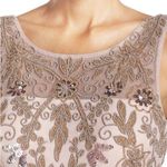 Adrianna Papell  Icy Lilac Beaded Illusion Yoke Gown Formal Dress Photo 2