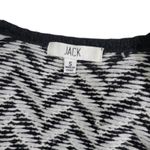 BB Dakota JACK Black White Chevron Knit Open Front Cardigan Sweater Small Photo 2