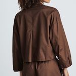 Everlane  Woven PJ Top Boxy Button Down Drop Shoulder Long Sleeves Orange M Photo 2