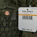 Free People Intimately Small Adella Cami Top Olive Sparrow Ruffled Crochet Lace Photo 8