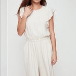Wilfred Aritzia  cream striped ruffle Fleurette Jumpsuit xxs Photo 4