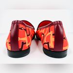 Gucci  Jordaan Horsebit Logo Print Orange Fabric Flat Barbie Loafers Size EU 38 Photo 4