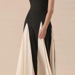 Rihoas Women's Black Contrasting Pleated Slip Maxi Dress Size XL Photo 0